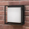 Lucande udendørs LED-væglampe Ilirian, antracit, aluminium, 25 cm