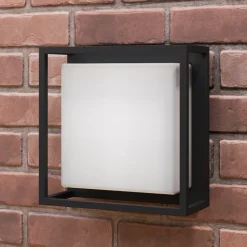 Lucande udendørs LED-væglampe Ilirian, antracit, aluminium, 25 cm