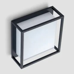 Lucande udendørs LED-væglampe Ilirian, antracit, aluminium, 25 cm