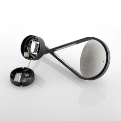 Lucande udendørs LED-væglampe Florka, natursten, hængende kurv