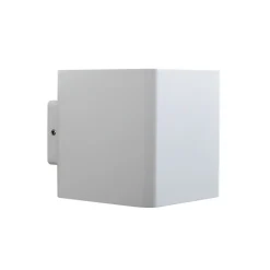 Lucande udendørs LED-væglampe Aaron, hvid, IP54, op/ned