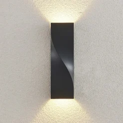 Lucande udendørs LED-væglampe Tibelya, antracit, op/ned, IP65