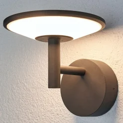 Lucande udendørs LED-væglampe Fenia, antracit, aluminium, IP65