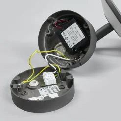 Lucande udendørs LED-væglampe Fenia, antracit, aluminium, IP65