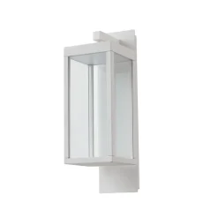 Lucande udendørs LED-væglampe Ferdinand, hvid, metal, 38 cm