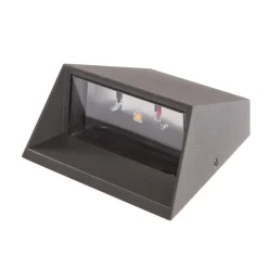 Lucande udendørs LED-væglampe Hanno, antracit, metal, IP54