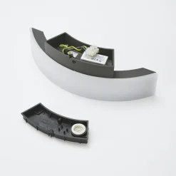 Lucande udendørs LED-væglampe Half, 30 cm, antracit, IP54