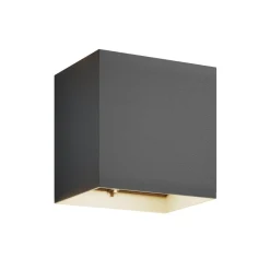 Lucande udendørs LED-væglampe Evie, 14 cm, antracit, op/ned