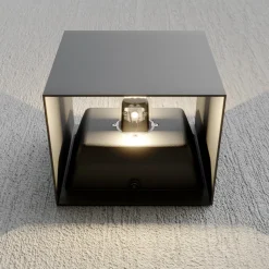 Lucande udendørs LED-væglampe Evie, 14 cm, antracit, op/ned