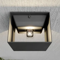 Lucande udendørs LED-væglampe Evie, 14 cm, antracit, op/ned