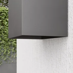 Lucande udendørs LED-væglampe Evie, 14 cm, antracit, op/ned