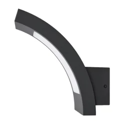 Lucande udendørs LED-væglampe Juvia, 19 cm, antracit, IP54
