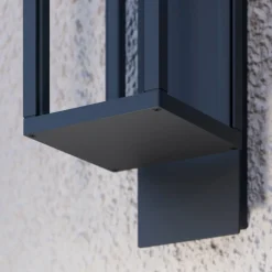 Lucande udendørs LED-væglampe Ferdinand, sæt med 3, grå, 38 cm