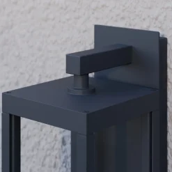 Lucande udendørs LED-væglampe Ferdinand, sæt med 3, grå, 38 cm