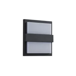 Lucande udendørs LED-væglampe Gylfi, 20 cm, antracit, aluminium