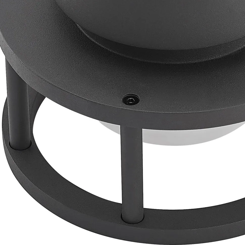 Lucande udendørs loftlampe Berenike, Ø 17 cm, grå, GX53