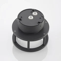 Lucande udendørs loftlampe Berenike, Ø 17 cm, grå, GX53