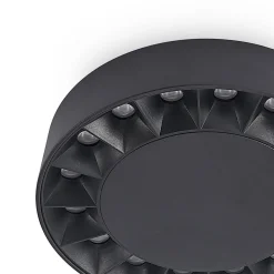 Lucande udendørs loftlampe Kelissa, rund, sort