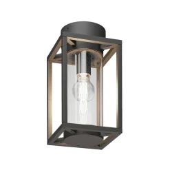 Lucande udendørs loftlampe Ferda, 29 cm, antracit, IP44
