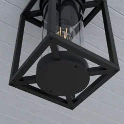 Lucande udendørs loftlampe Ferda, 29 cm, antracit, IP44