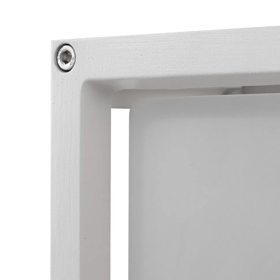 Lucande udendørs væglampe Aurelien, hvid, glas, 12,5 cm, IP54