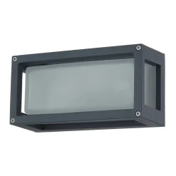 Lucande udendørs væglampe Aurelien, grå, metal, 12,5 cm, IP54