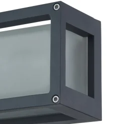 Lucande udendørs væglampe Aurelien, grå, metal, 12,5 cm, IP54