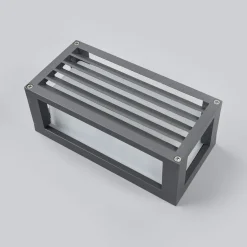 Lucande udendørs væglampe Aurelien, metal, 12,5 cm, strip