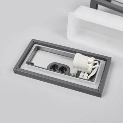 Lucande udendørs væglampe Aurelien, metal, 12,5 cm, strip