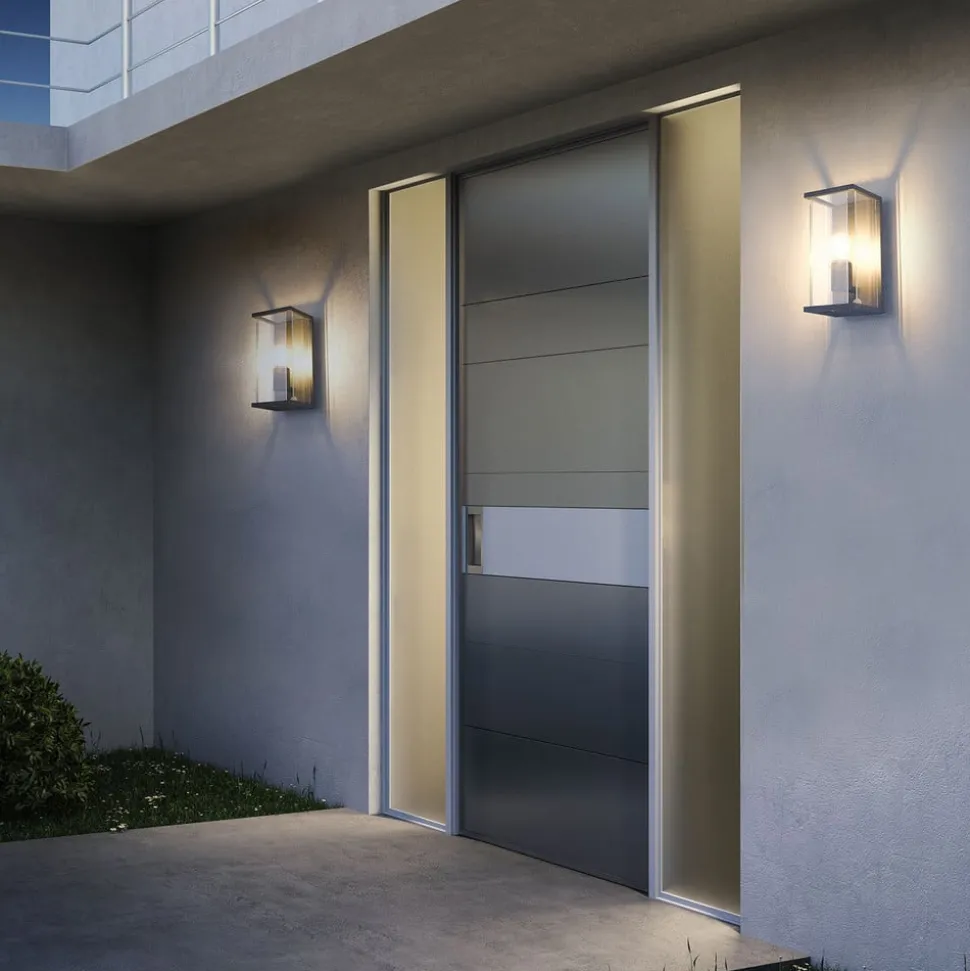 Lucande udendørs væglampe Annalea, 29 cm, 1 lyskilde, IP54, sensor