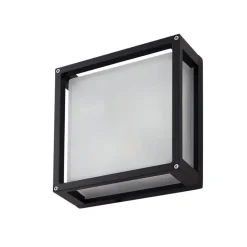 Lucande udendørs væglampe Aurelien, antracit, sensor, 25x25 cm