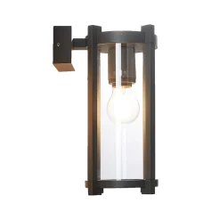 Lucande udendørs væglampe Brienne, 30 cm, antracit, metal