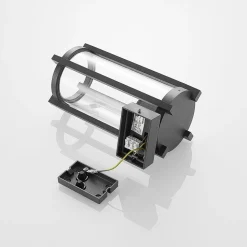 Lucande udendørs væglampe Brienne, 30 cm, antracit, metal