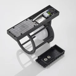 Lucande udendørs væglampe Berenike, sensor, antracit, metal