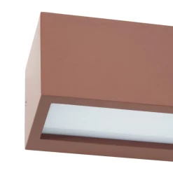 Lucande udendørs væglampe Bente, rustfarvet, bredde 25 cm, IP54