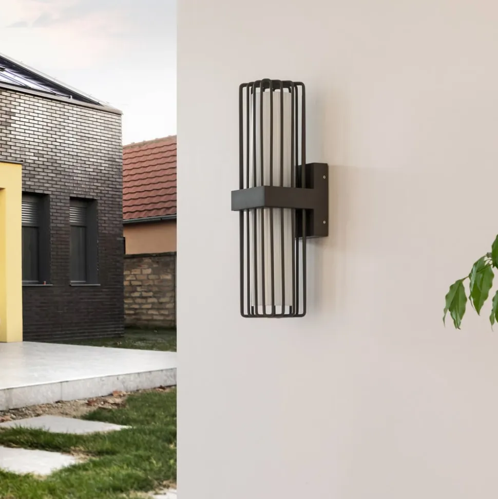 Lucande udendørs væglampe Chandan, antracit, 2 lyskilder, IP54