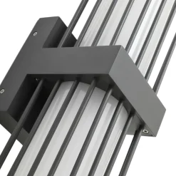 Lucande udendørs væglampe Chandan, antracit, 2 lyskilder, IP54