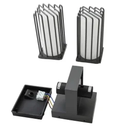 Lucande udendørs væglampe Chandan, antracit, 2 lyskilder, IP54