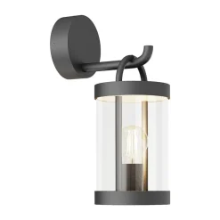 Lucande udendørs væglampe Cassian, sæt med 2, antracit, IP54