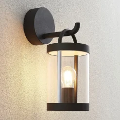 Lucande udendørs væglampe Cassian, sæt med 2, antracit, IP54