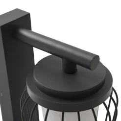 Lucande udendørs væglampe Chandan, 30 cm, antracit, sensor