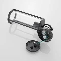 Lucande udendørs væglampe Emmeline, klar, aluminium, højde 45 cm