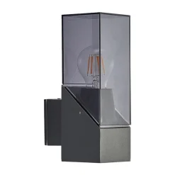 Lucande udendørs væglampe Fiola, 25 cm, antracit, IP54