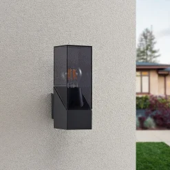 Lucande udendørs væglampe Fiola, 25 cm, antracit, IP54