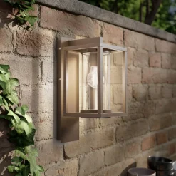 Lucande udendørs væglampe Ferda, hængende, brun, IP44