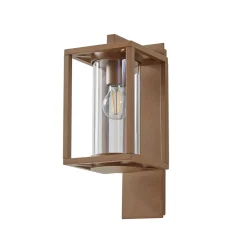 Lucande udendørs væglampe Ferda, hængende, brun, IP44