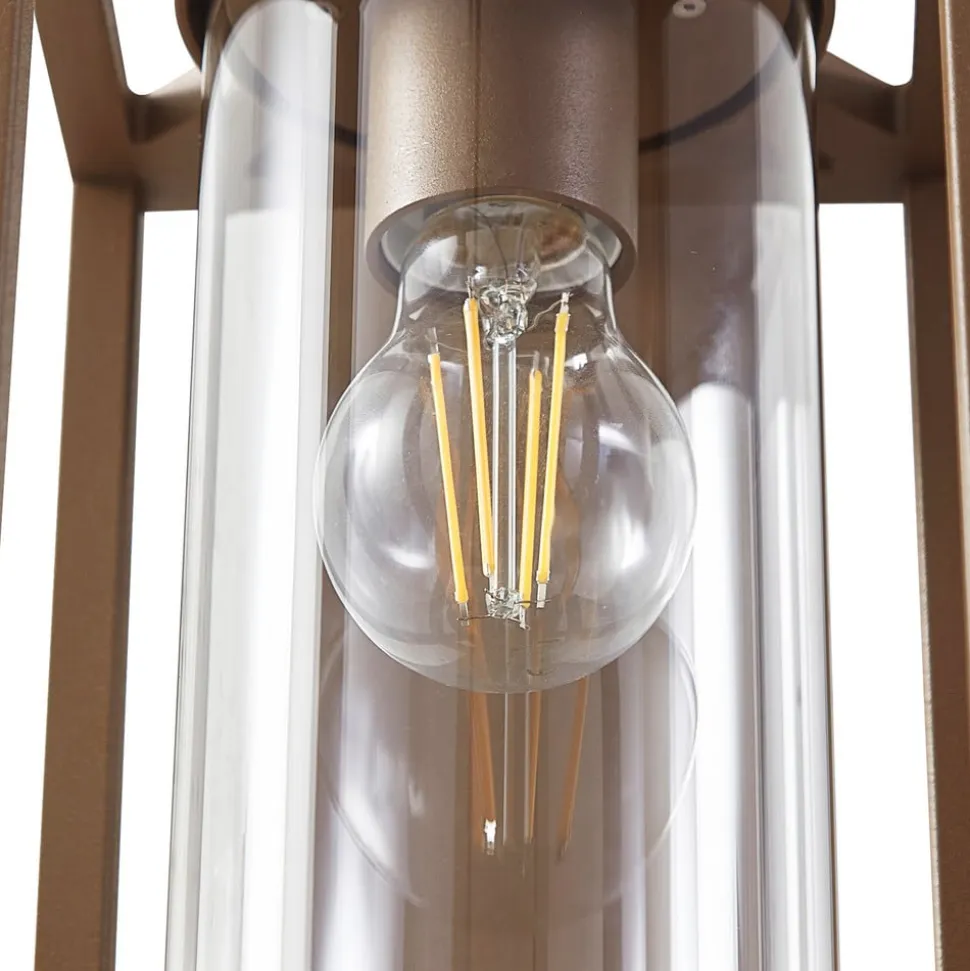 Lucande udendørs væglampe Ferda, hængende, brun, IP44