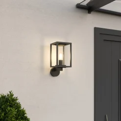 Lucande udendørs væglampe Ferda, fritstående, antracit, IP44