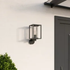 Lucande udendørs væglampe Ferda, fritstående, antracit, IP44