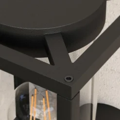 Lucande udendørs væglampe Ferda, fritstående, antracit, IP44